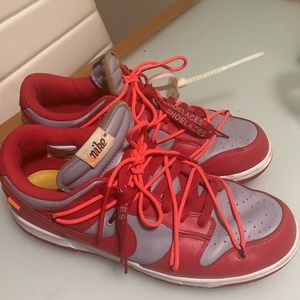 Off White Dunk Low “University Red”